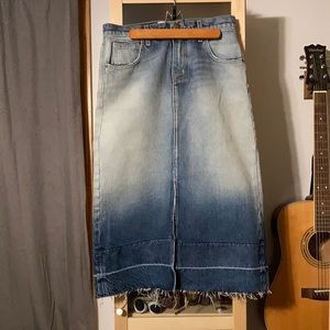 Current Elliott NWT ombré jean skirt